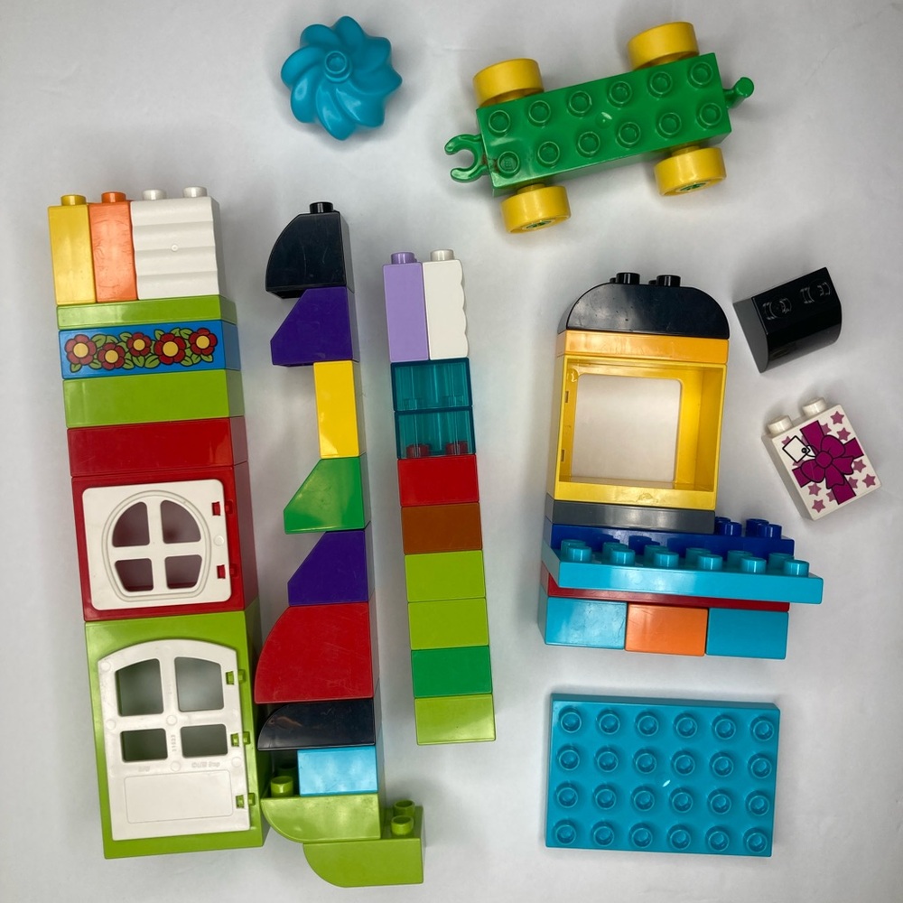 Lego Duplo Assorted Parts 1 Pound Lot of 45 Pieces 2000s Doors Bricks